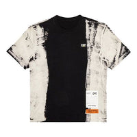 Men's HERON PRESTON X Caterpillar S/S Short Sleeve Printing Short Sleeve Black White T-Shirt HMAA019F20JER0051201