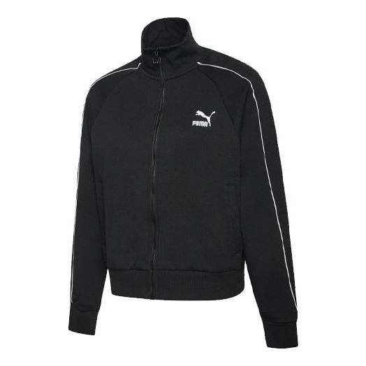 (WMNS) PUMA Stand Collar Casual Jacket Black 598130-01