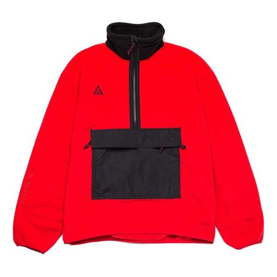 Nike ACG Fleece Stay Warm Half Zipper Pocket Sports Jacket Red CK6839-657