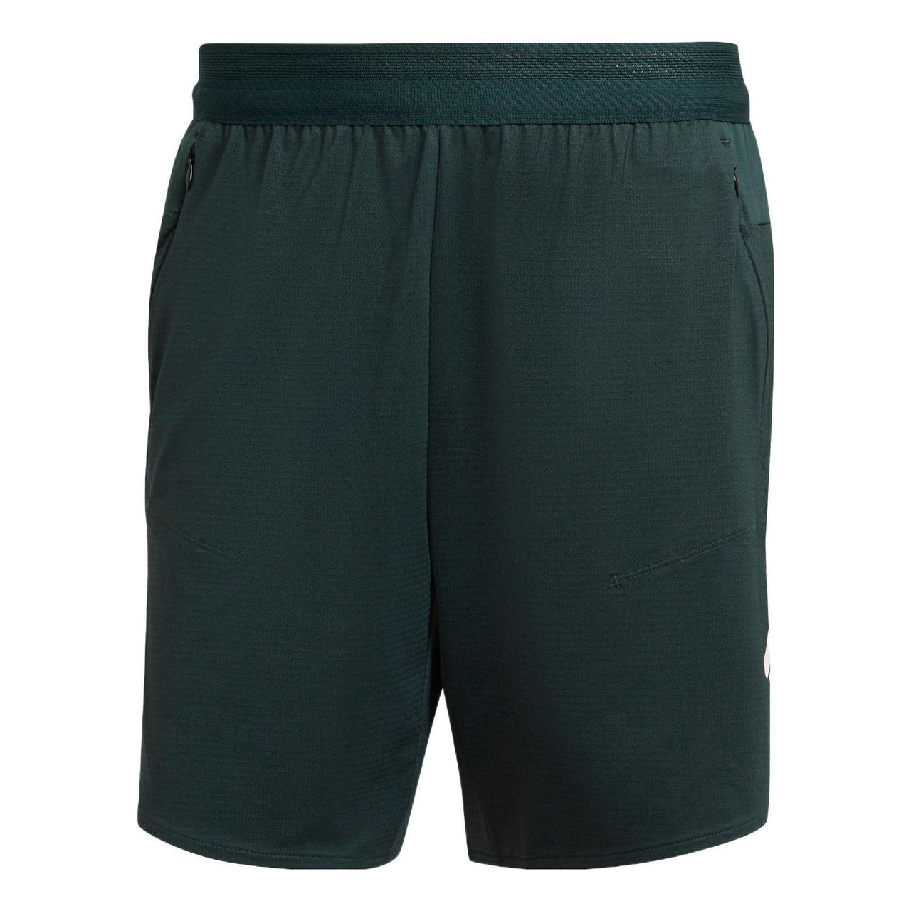 Men's adidas Solid Color Logo Printing Elastic Waistband Sports Shorts Green HD3565