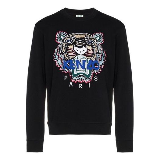 KENZO Tiger Head Embroidered Printing Long Sleeves Sweatshirt 'Black' F865SW0014XA-99