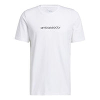 adidas Adcrs Grph T Alphabet Printing Round Neck Sports Short Sleeve White GL2412