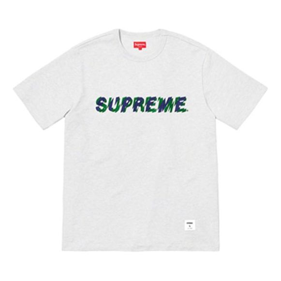 Supreme SS19 Shatter Tee Ash Grey Logo Tee SUP-SS19-010
