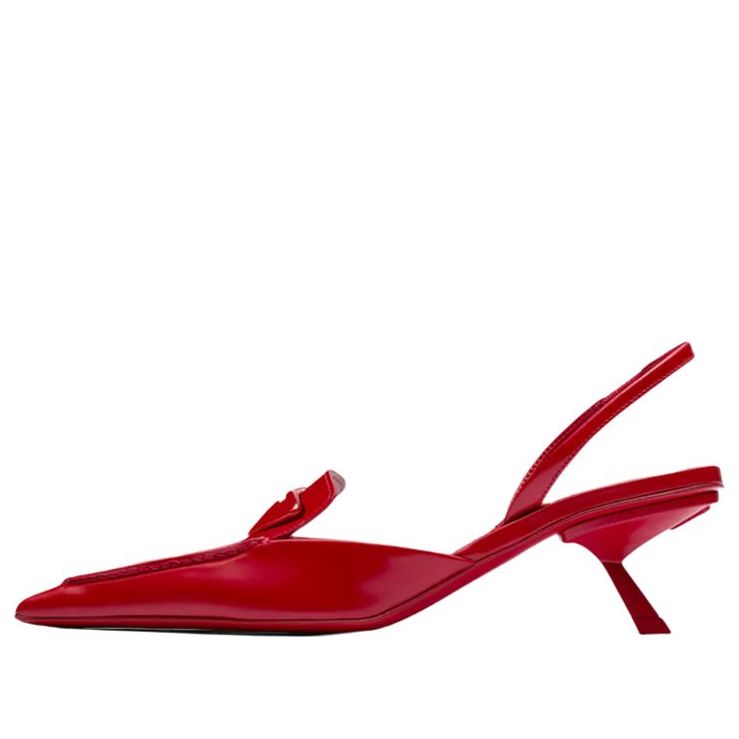 (WMNS) PRADA Brushed Leather Slingback Pumps 'Red' 1D896M_055_F0D56_F_055