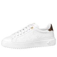 (WMNS) LOUIS VUITTON Time Out Sneakers 'White Monogram with Brown Monogram' 1A87OS