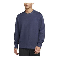 Nike Yoga Solid Color Round Neck Casual Pullover Sports Navy Blue CU6246-410