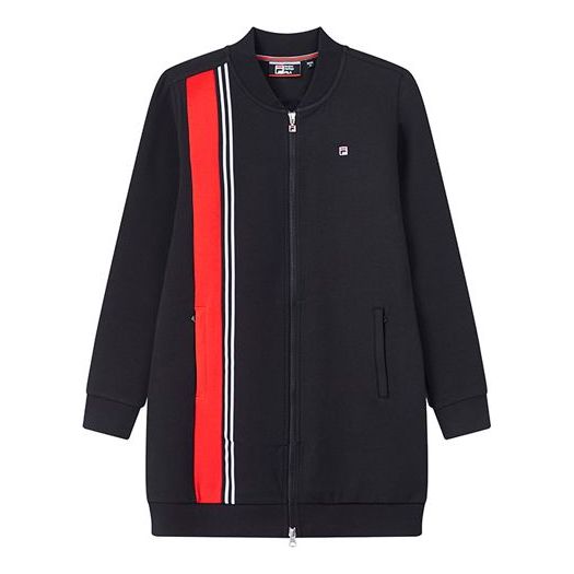 (WMNS) FILA Casual Sports mid-length Knit Jacket 'Blue' F11W011507F-NV