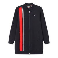 (WMNS) FILA Casual Sports mid-length Knit Jacket 'Blue' F11W011507F-NV