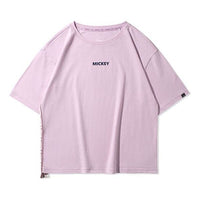 (WMNS) Li-Ning x Disney Crossover Loose Casual Sports Tee 'Purple' ATSQ114-2