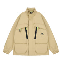 New Balance Men's New Balance Fleece Lined Stay Warm Woven Sports Jacket Khaki AMJ21357-MS