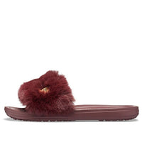(WMNS) Crocs Wine Red Slippers 205968-60U