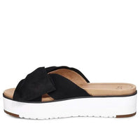 (WMNS) UGG Bow Open Toe Black White Slippers 'Black White' 1099803-BLK