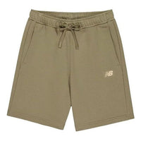 New Balance NB Logo Cotton Short Asia Sizing 'Covert Green' AMS41365-CGN