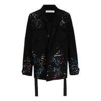 Off-White X Marais Splatter Field jacket 'Black' OMEA038T20FAB0031001