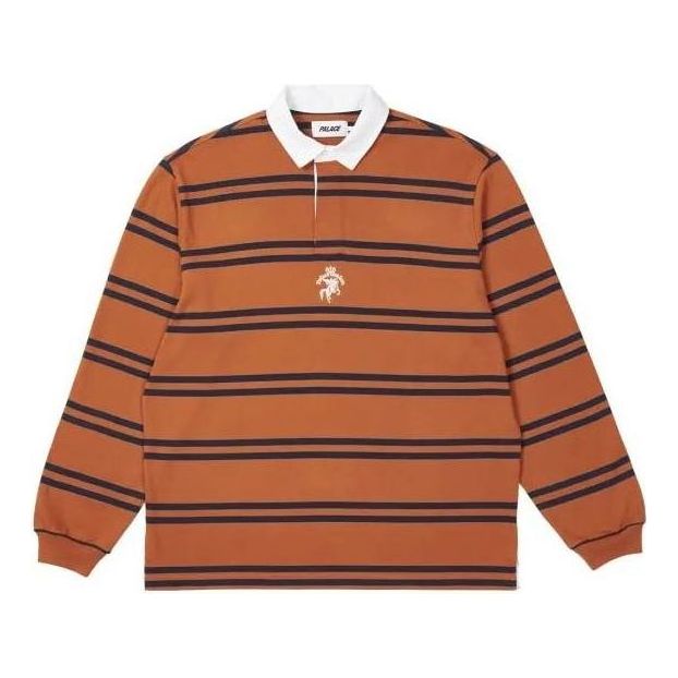 Palace Stripe Rugby 'Orange Navy' P23ES004