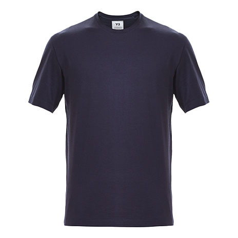 Men's Y-3 Basic Back Logo Casual Short Sleeve Navy Blue FN3350