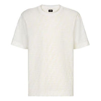 Men's FENDI SS21 Solid Color Alphabet logo Printing Short Sleeve White T-Shirt FY0936A7D5F0GF7