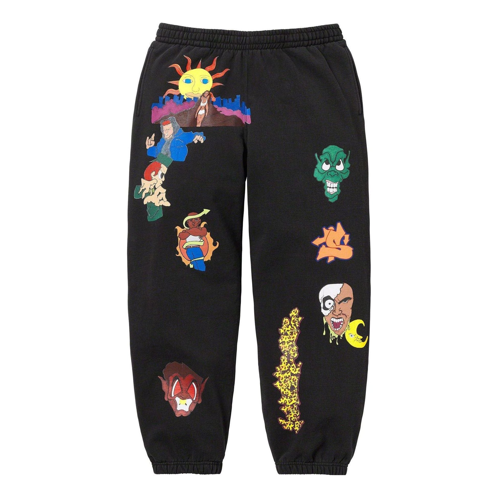 Supreme Sunrise Sweatpants 'Black Multi-Color' SUP-FW23-047