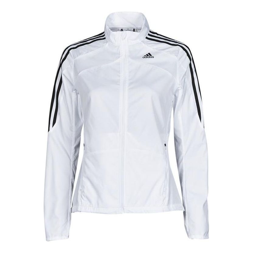 (WMNS) adidas Side Stripe Logo Casual Sports Jacket White GK6061