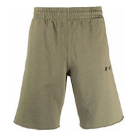 Off-White SS21 Solid Color logo Sports Shorts Khaki OMCI006F21FLE0015510