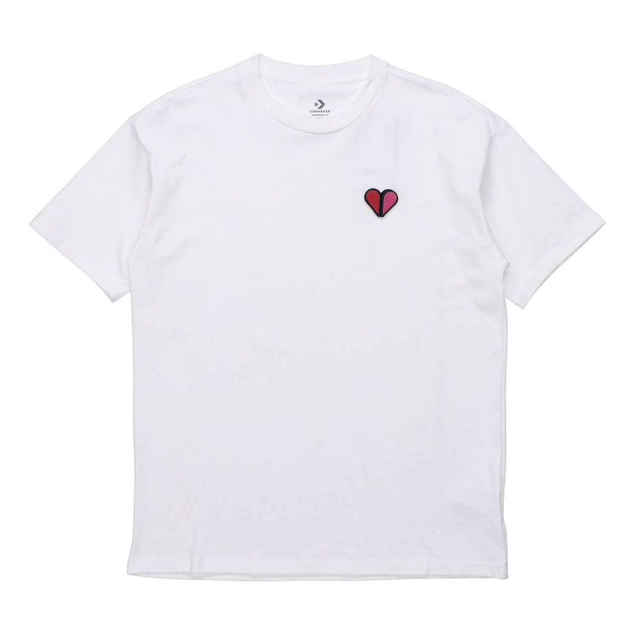 Converse Heart Print Short-Sleeve Tee Mens White 10021420-A02