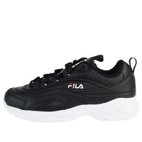 FILA Disarray Leather Athletic Shoes 'Black White' 5CM00783_014