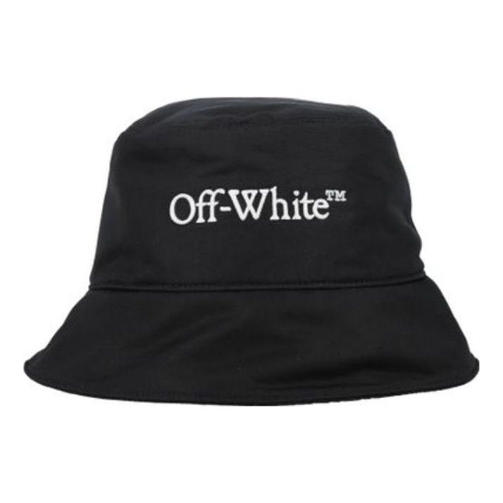 Off-White Bookish Embroidered-Logo Bucket Hat 'Black' OMLA034F23FAB0011001