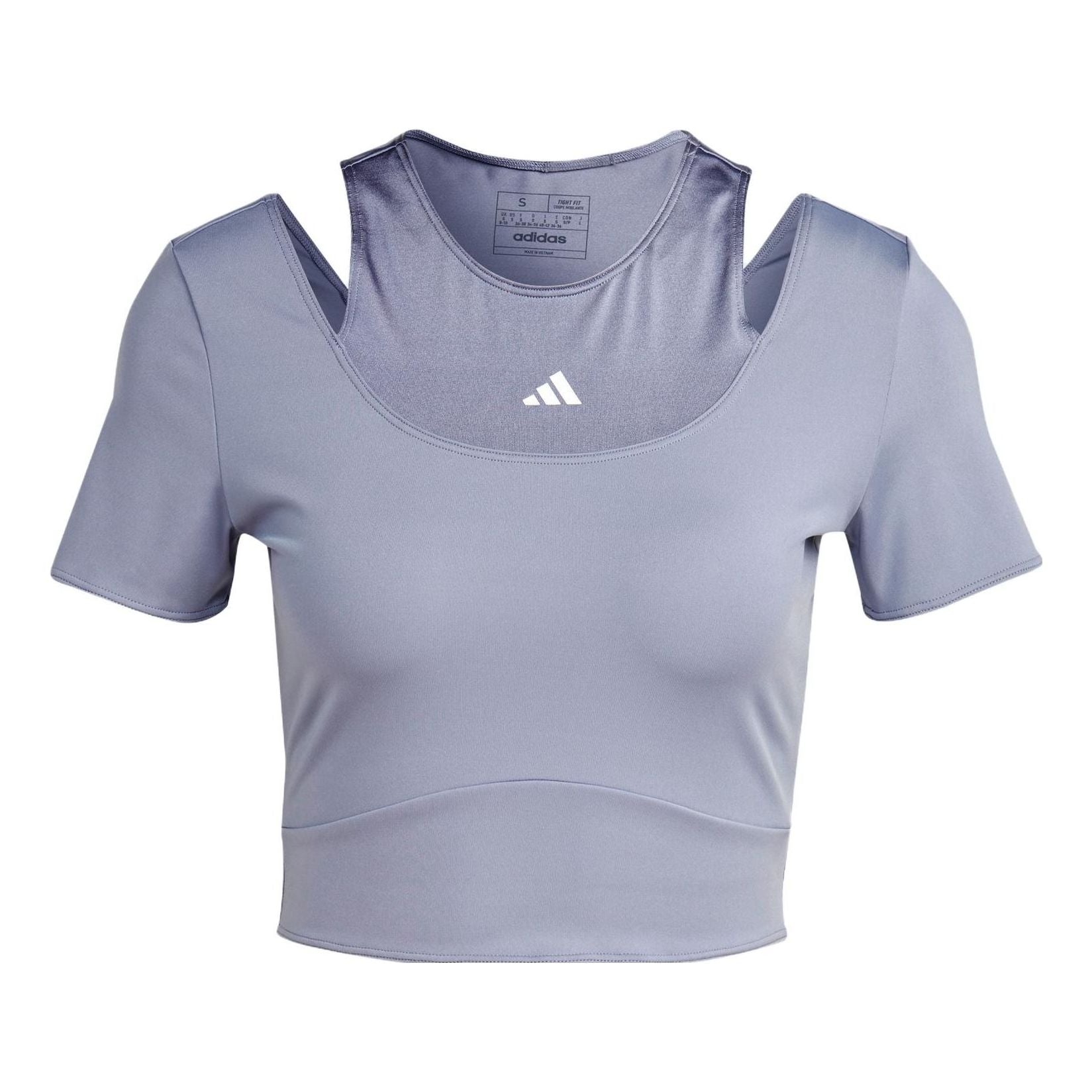 (WMNS) adidas HIIT AEROREADY Crop Training T-Shirt Asia Sizing 'Purple' IB8599