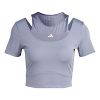 (WMNS) adidas HIIT AEROREADY Crop Training T-Shirt Asia Sizing 'Purple' IB8599