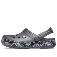 (WMNS) Crocs Snake Pattern graphite black Sandals 206380-02W