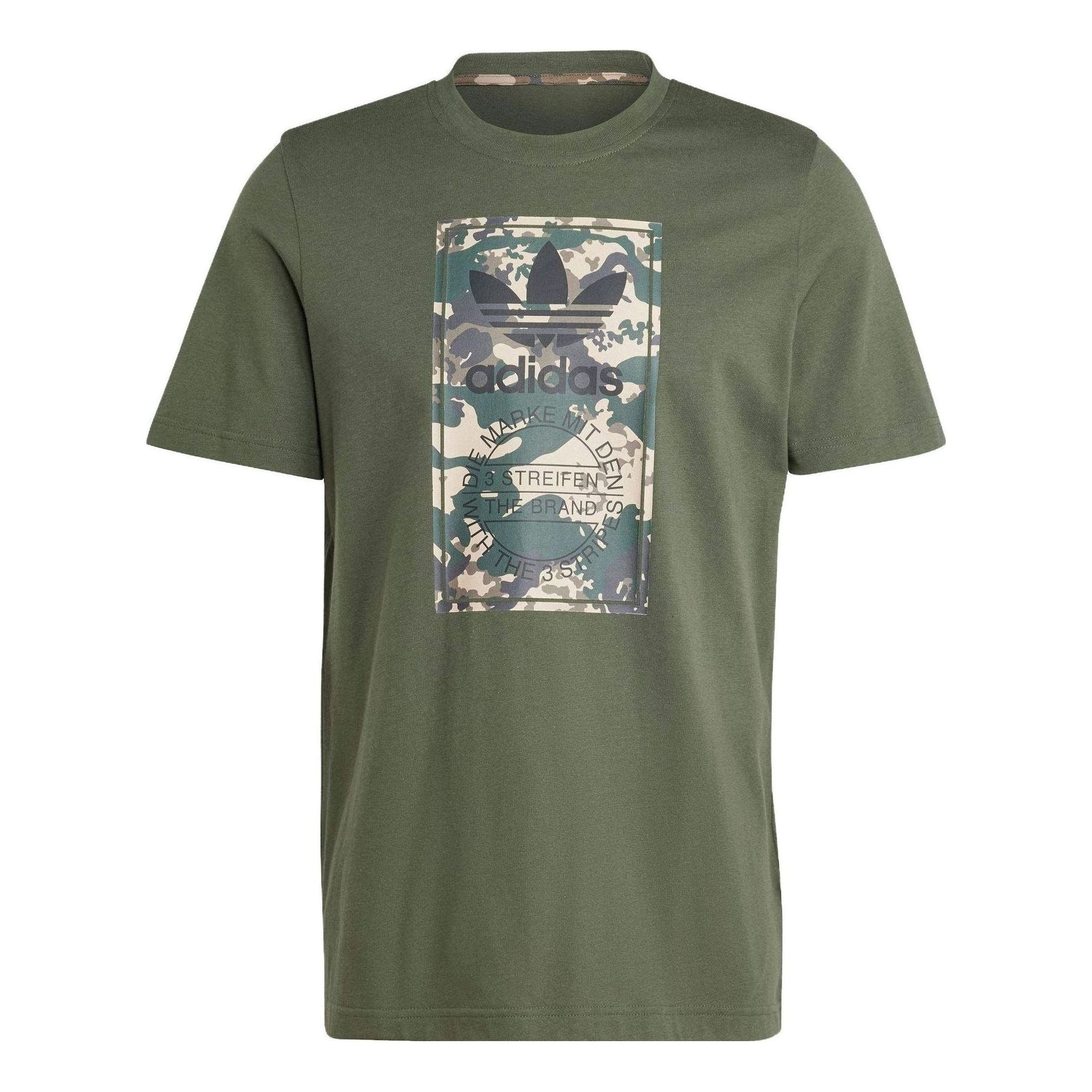 adidas Graphics Camo Tongue Label Tee 'Shadow Green' IU4684