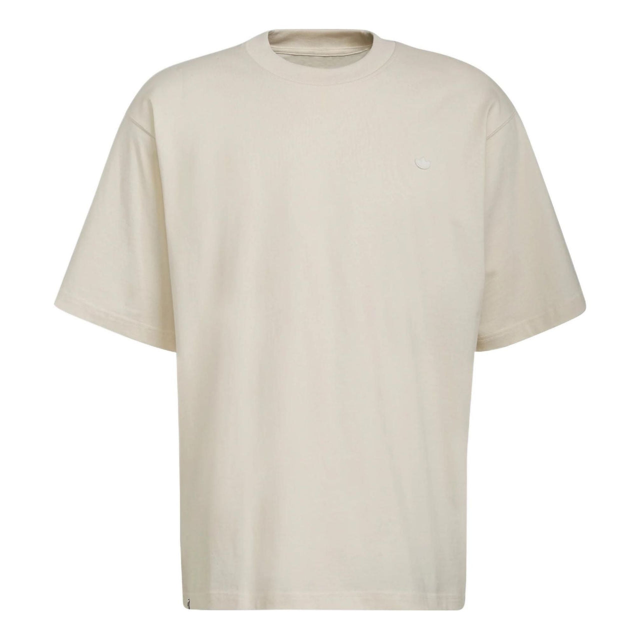 adidas originals SS22 Solid Color Embroidered Logo Sports Short Sleeve Beige HD2747