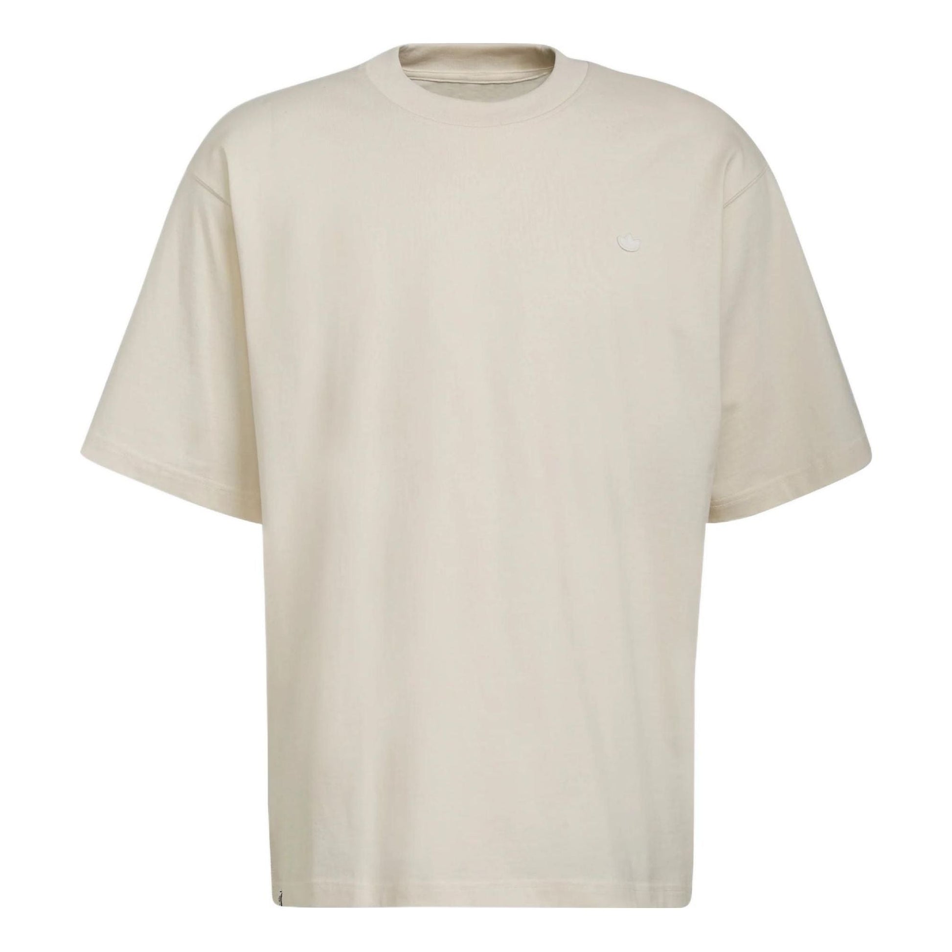 adidas originals SS22 Solid Color Embroidered Logo Sports Short Sleeve Beige HD2747