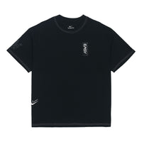 Nike Solid Color Alphabet Pattern Printing Round Neck Cotton Short Sleeve Black DQ1878-010