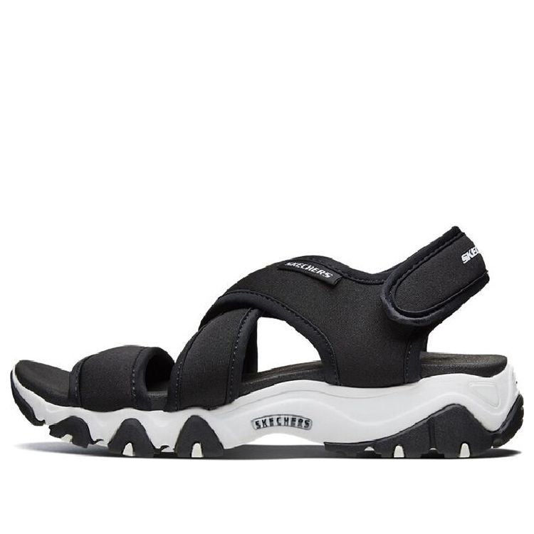 (WMNS) Skechers D'Lites Sandals Black/White 88888341-BLK
