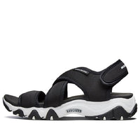 (WMNS) Skechers D'Lites Sandals Black/White 88888341-BLK