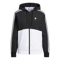(WMNS) adidas Essentials Woven Jacket Asia Sizing 'Black White' HM2007