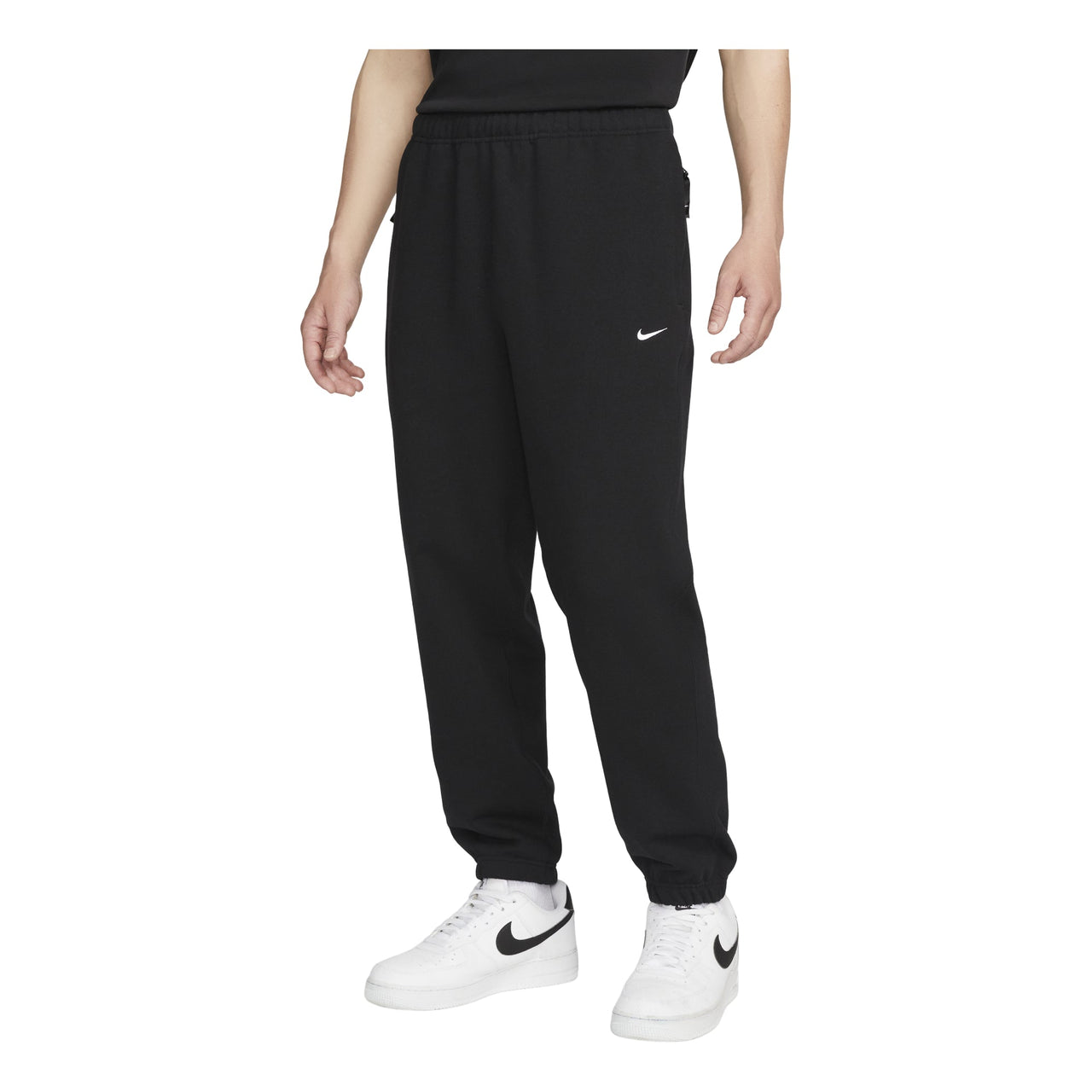 Nike Solo Swoosh French Terry Trousers 'Black' DX0816-010