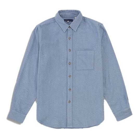 Men's Levis Casual Lapel Pure Cotton Long Sleeves Light Blue Shirt 21256-0000