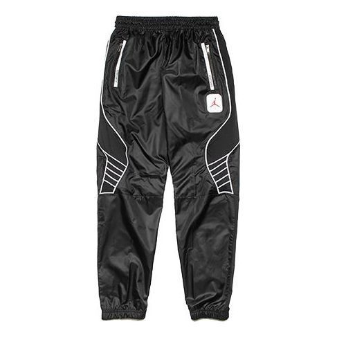 Air Jordan Legacy AJ5 logo Printing Bundle Feet Casual Sports Pants Black CU1670-010