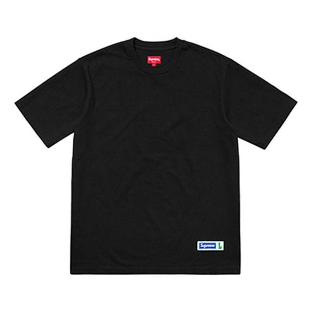 Supreme SS18 Athletic Label SS Top Black Tee SUP-SS18-305