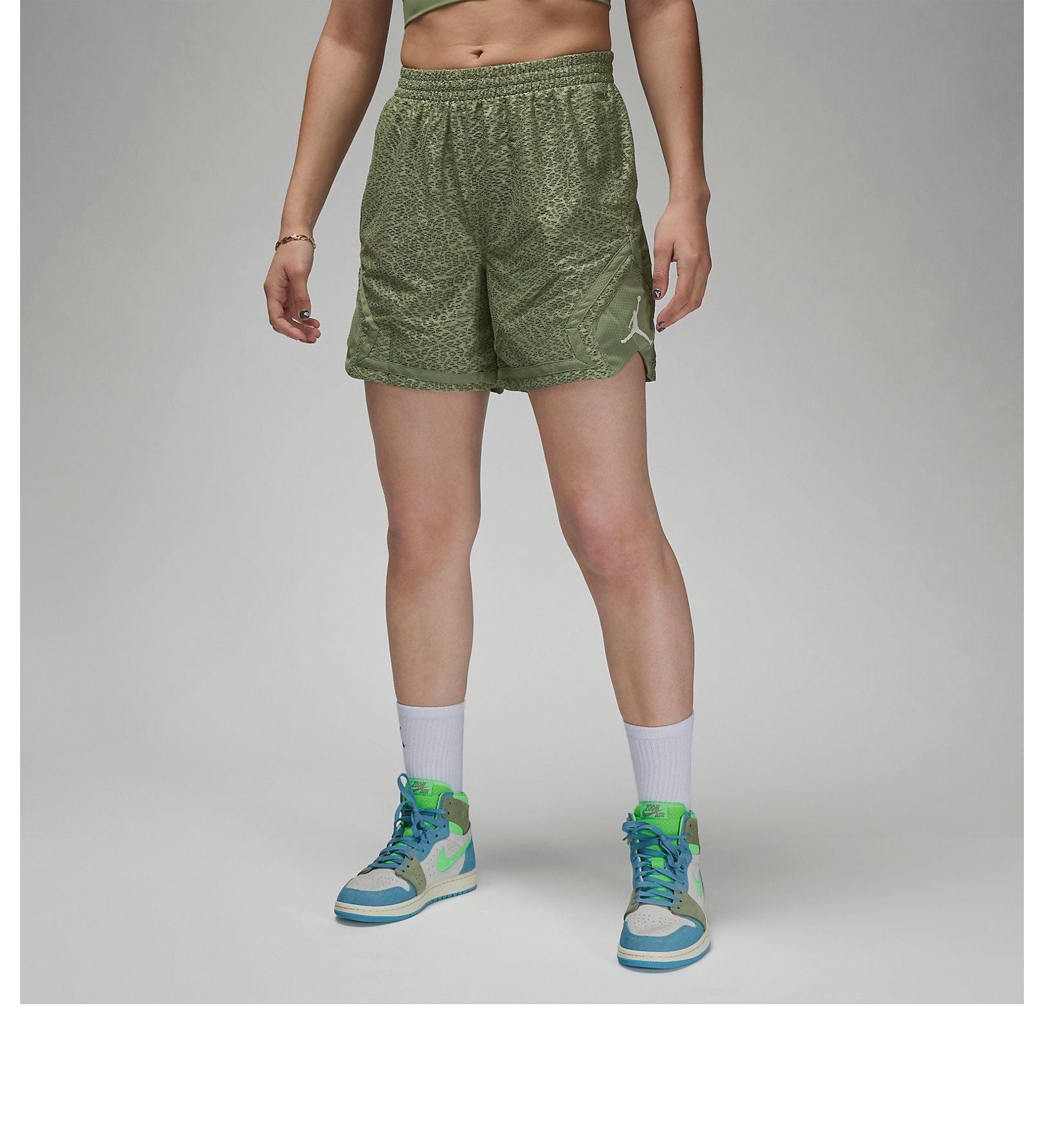 (WMNS) Air Jordan Sport Diamond Shorts 'Oil Green' DZ3220-386