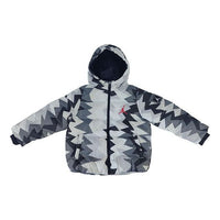 (GS) Air Jordan Essential Print Ripstop Puffer Jacket 'White Black' FV5778-133