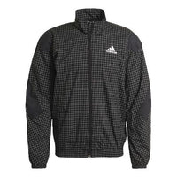 adidas M Primeblue Tt Plaid Pattern Loose Sports Jacket Black GM6511