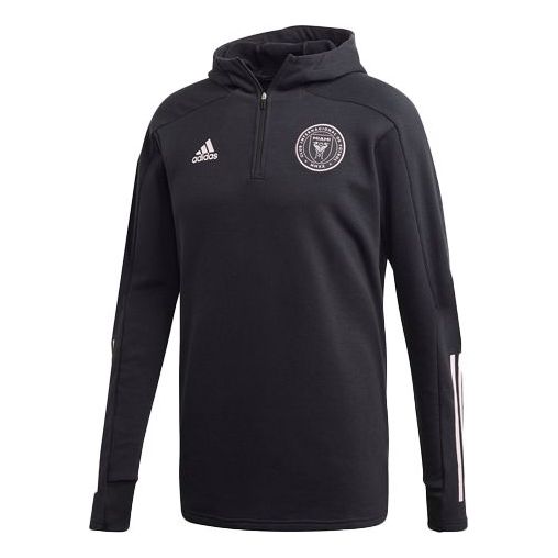 Men's adidas IMCF TRAVEL JK 1/4 Cardigan Zipper Soccer/Football Pullover Black FI1508