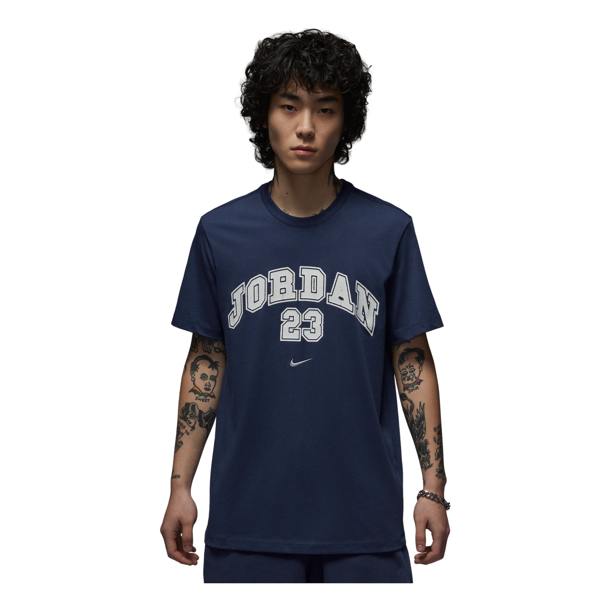 Air Jordan MVP T-Shirt Asia Sizing 'Navy White' IB7525-410