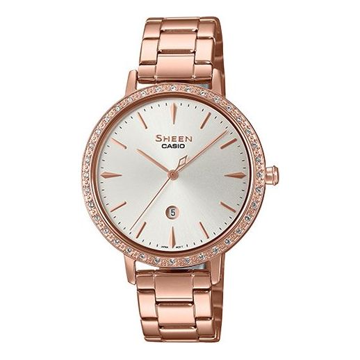 CASIO SHEEN Sapphire Crystal Stainless Steel Strap White Dial White Analog SHE-4535YPG-7A