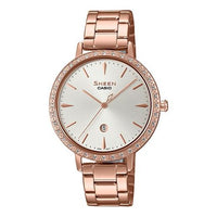 CASIO SHEEN Sapphire Crystal Stainless Steel Strap White Dial White Analog SHE-4535YPG-7A