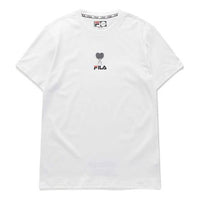 FILA FUSION Minimalistic Logo Round Neck Short Sleeve White T11M021111F-WT
