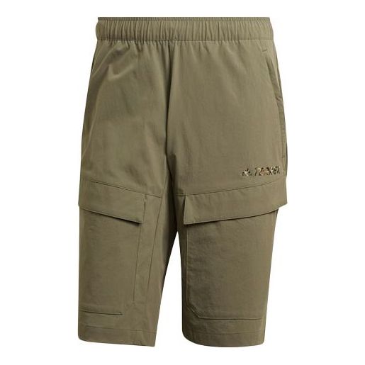 adidas Travel Shorts Printing Outdoor Sports Green GR9971